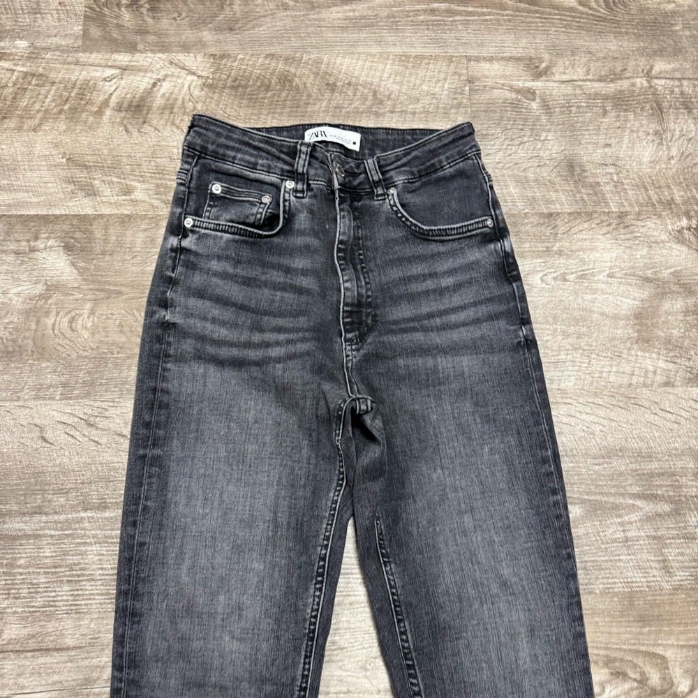 Zara Black High Waist Jeans Size 4 - Picture 2 of 8